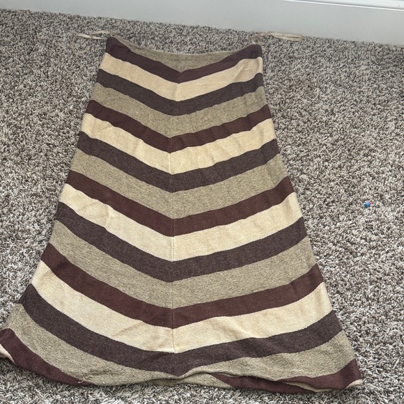 Ralph Lauren Chevron Brown and Tan A-Line Skirt - Picture 1 of 3